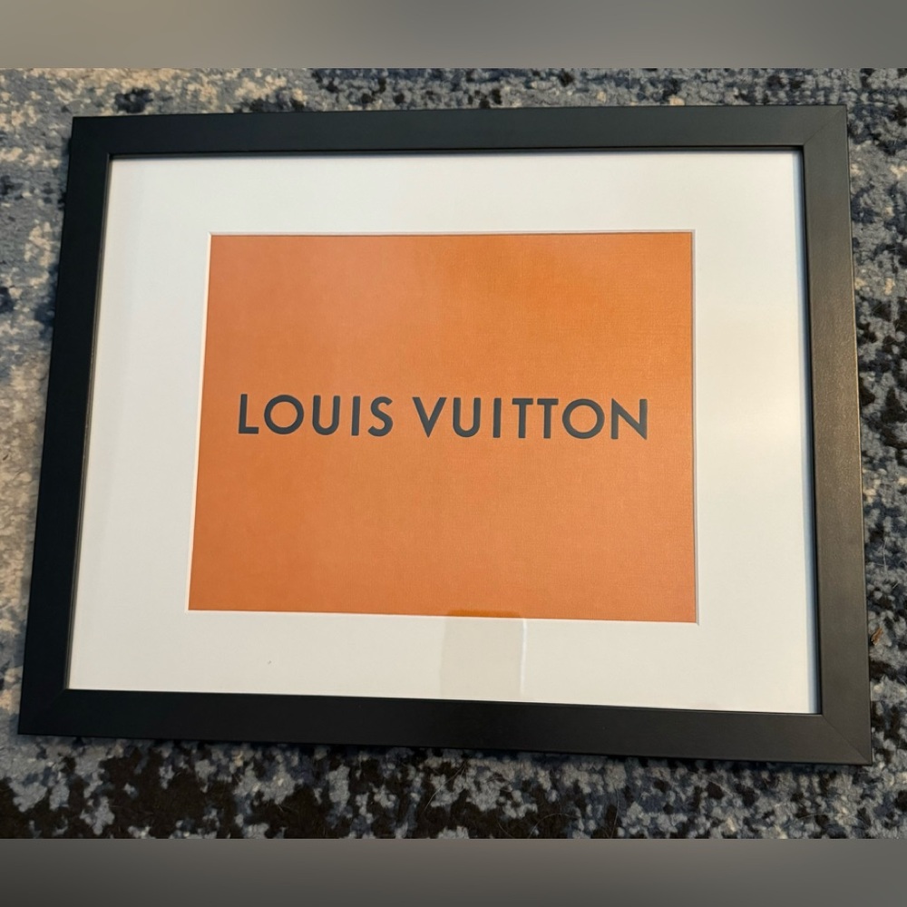 Louis Vuitton authentic box framed art 12 x 15